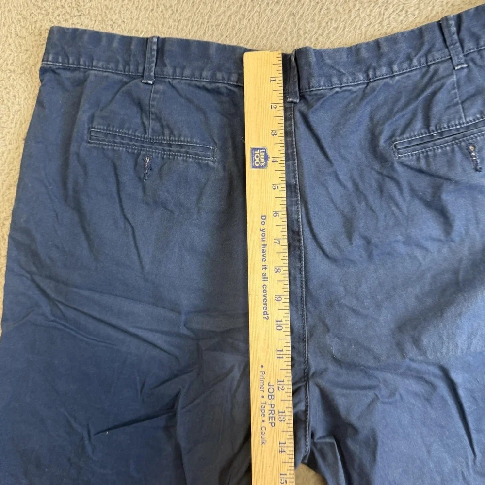 Tommy Hilfiger Shorts Mens 42 Blue Chino Custom Fit Flat Front Cotton Casual